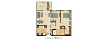 2 Bed 1 Bath