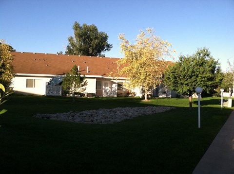 a view of the house from the yard