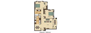 2 Bed 1 Bath