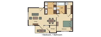 1 Bed 1 Bath