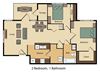 2 Bed 1 Bath