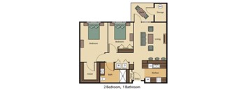 2 Bed 1 Bath