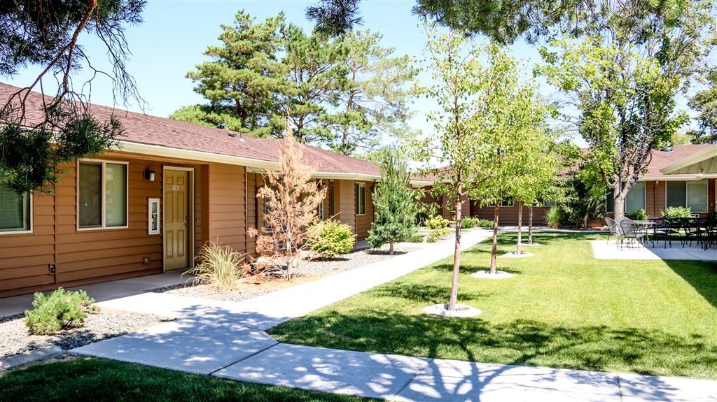 the front of a house with a yard and a sidewalk