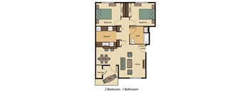 2 Bed 1 Bath