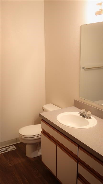 a bathroom with a toilet and a sink and a mirror