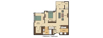 2 Bed 1 Bath