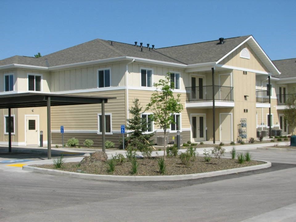 the building where the apartments are located