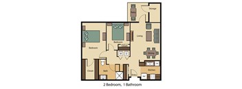 2 Bed 1 Bath