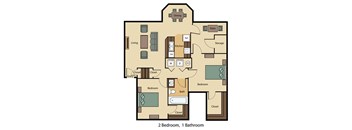 2 Bed 1 Bath