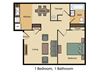 1 Bed 1 Bath
