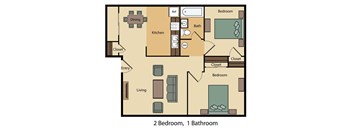 2 Bed 1 Bath