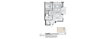 798sf 1 Bedroom w/Balcony