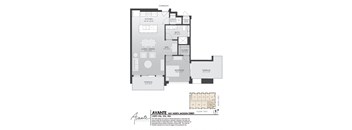 804sf  1 Bedroom w/2 Balconies