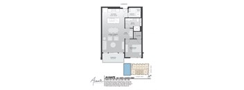 824sf  1 Bedroom w/Balcony