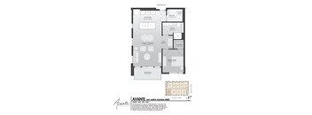 825sf  1 Bedroom w/Balcony