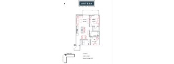1379sqft 1 Bedroom w/Den & Patio