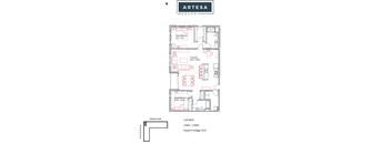 1510sqft 2 Bedroom w/Balcony