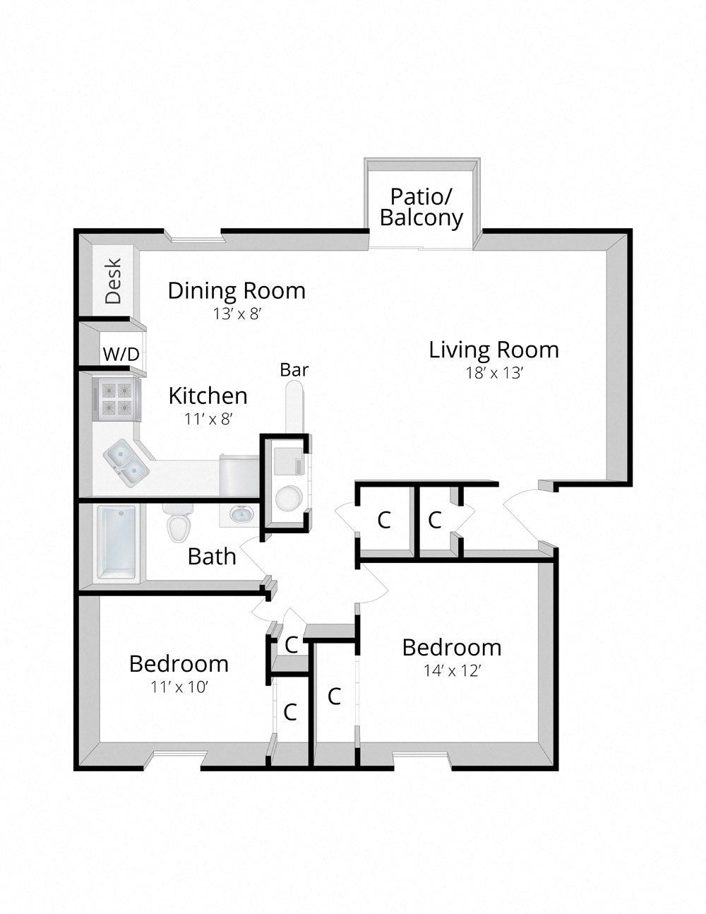 2 Bedroom Apartment in Fort Wayne, Indiana