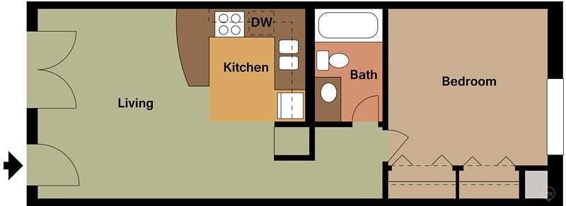 1 Bedroom 1 Bath
