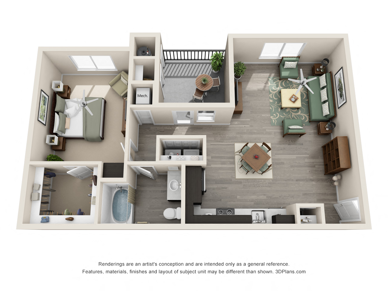 Luxury Floorplan Unit 1A