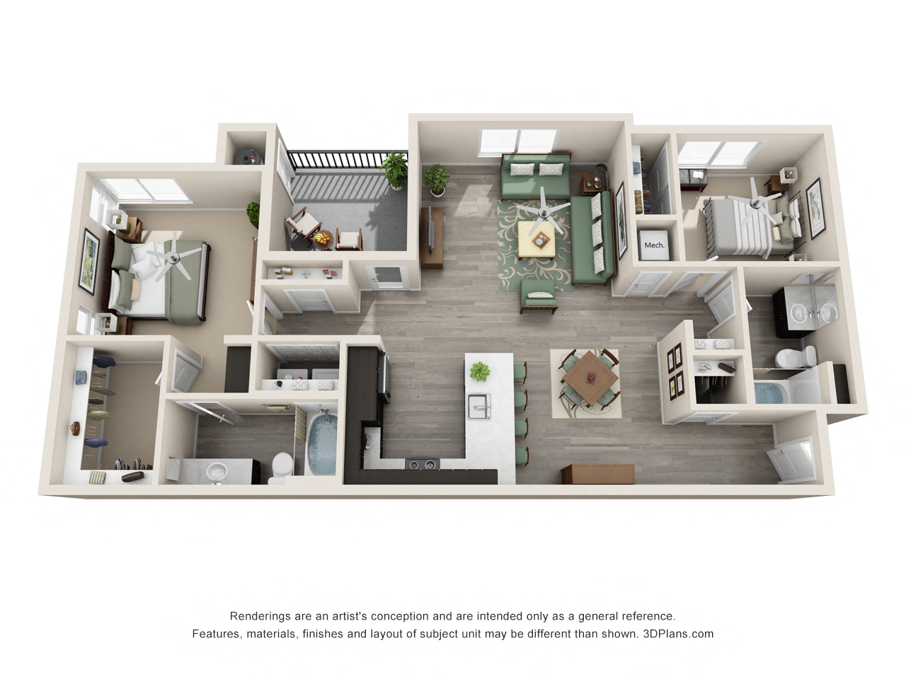 Luxury Floorplan Unit 2B