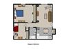 2 Bedroom 1 Bath
