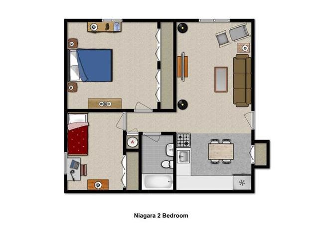 2 Bedroom 1 Bath