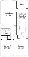 2 bedroom 1 bathroom