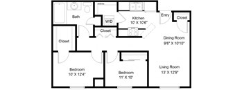 Essex Park_2 Bedroom_Dove Floor Plan