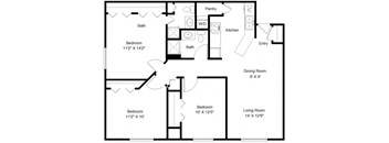Essex Park_3 Bedroom_Falcon Floor Plan
