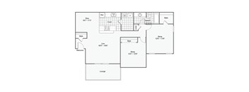 The Melrose Floor Plan at 23Thirty Cobb, Smyrna, GA, 30080