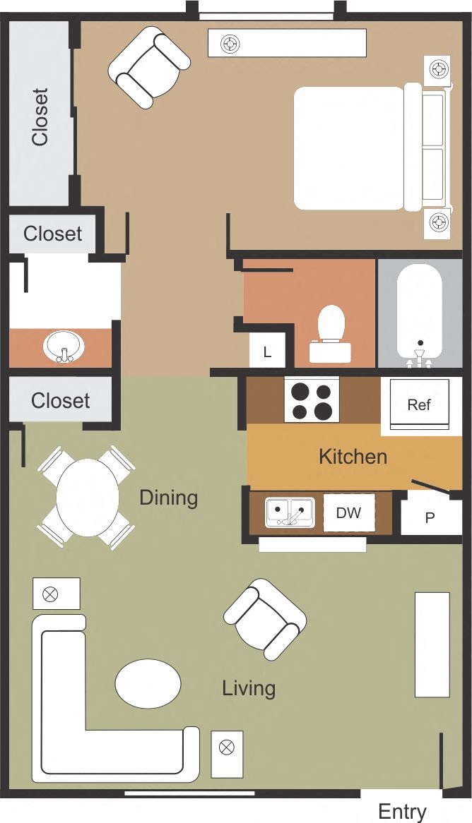 Cozy 1 Bed 1 Bath