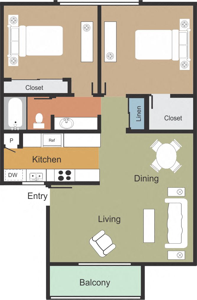 2 Bed 1 Bath
