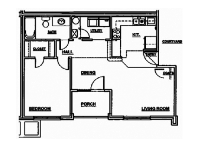 1BR Floor Plan 1