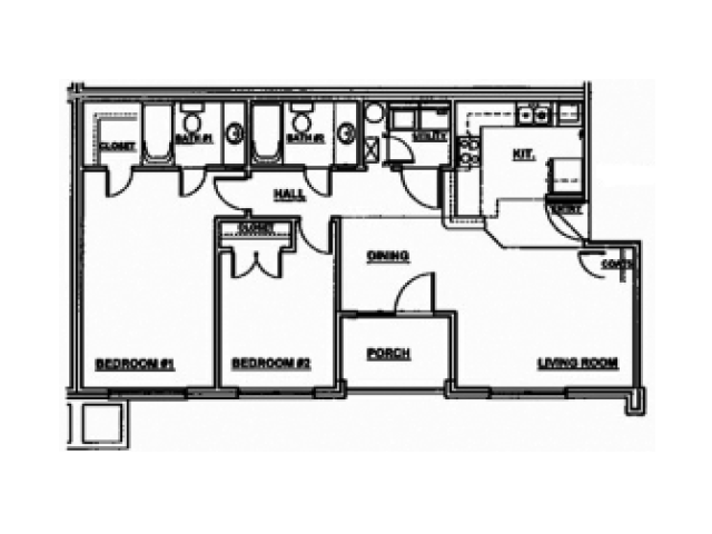 2BR Floor Plan 2