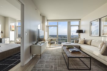 Modern Living Room at Altaire North, Arlington, VA, 22202