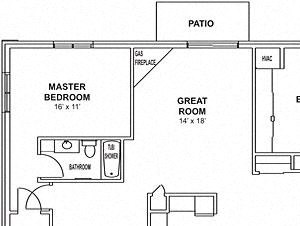 2 Bedroom, 2 Bath with Greatroom and Fireplace