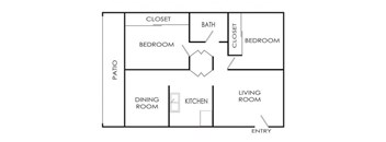 2 Bed - 1 Bath