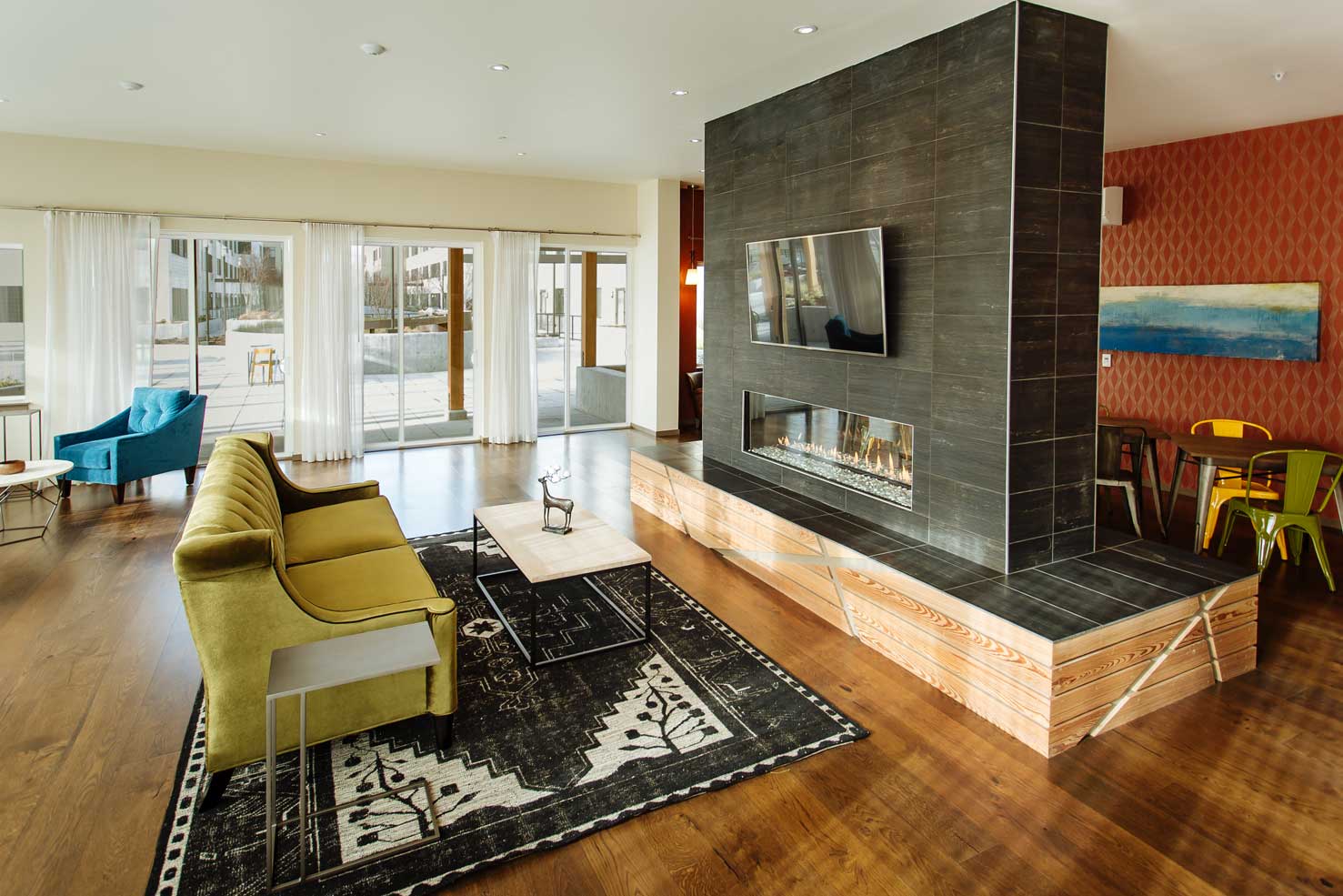 Grant Park Village Clubhouse fireplace