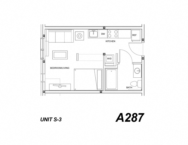 Portland, OR Grant Park Village Apartments studio