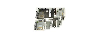 2  Bed   2  Bath   1,118 Sq. Ft. 04 Floor Plan at 73 East Lake, Chicago