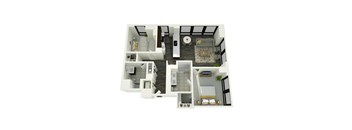 2  Bed   2  Bath   1,086 Sq. Ft. 08a Floor Plan at 73 East Lake, Chicago, IL, 60601