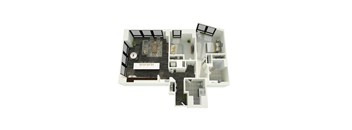 2  Bed   2  Bath   1,246 Sq. Ft. 09b Floor Plan at 73 East Lake, Illinois, 60601