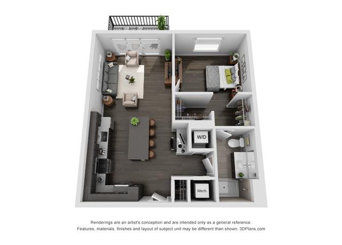 1B Floor Plan 4
