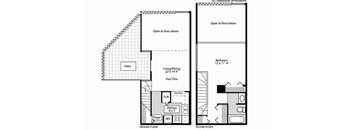1  Bed   1  Bath   775 Sq. Ft. Willow Floorplan at Williams Reserve, Palatine, IL