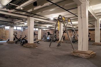 Fitness Center With Modern Equipment at 700 Central Apartments, 700 Central Avenue, Minnesota