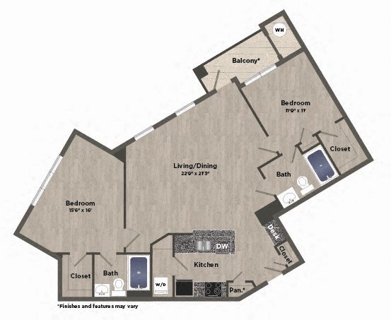 Parq170AtCityCenterFP_2x2j_2b2b_1160sf Parq170AtCityCenterFP_2x2j_2b2b_1160sf