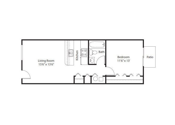 Floor Plans of Capitol Village Apartments in Lansing, MI