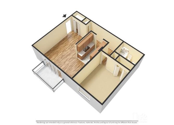 One Bedroom One Bath Apartments