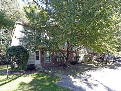 a house with a tree in the front of it
